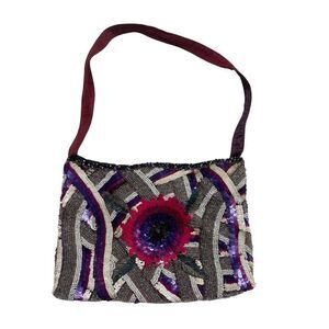 Antik Batik 100% Silk Embellished Novelty Shoulder Bag